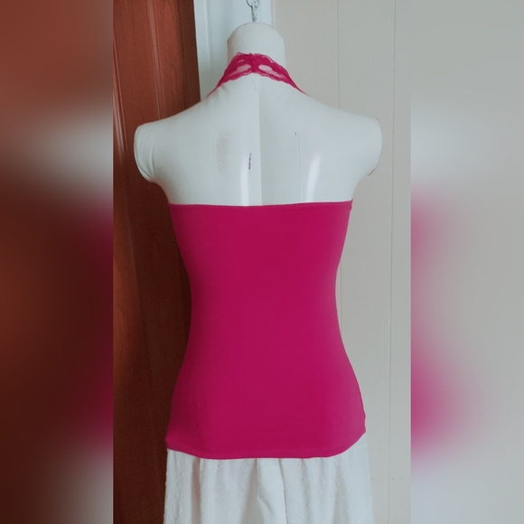 Halter Neck Basic Pink Top Size S - Picture 2 of 2